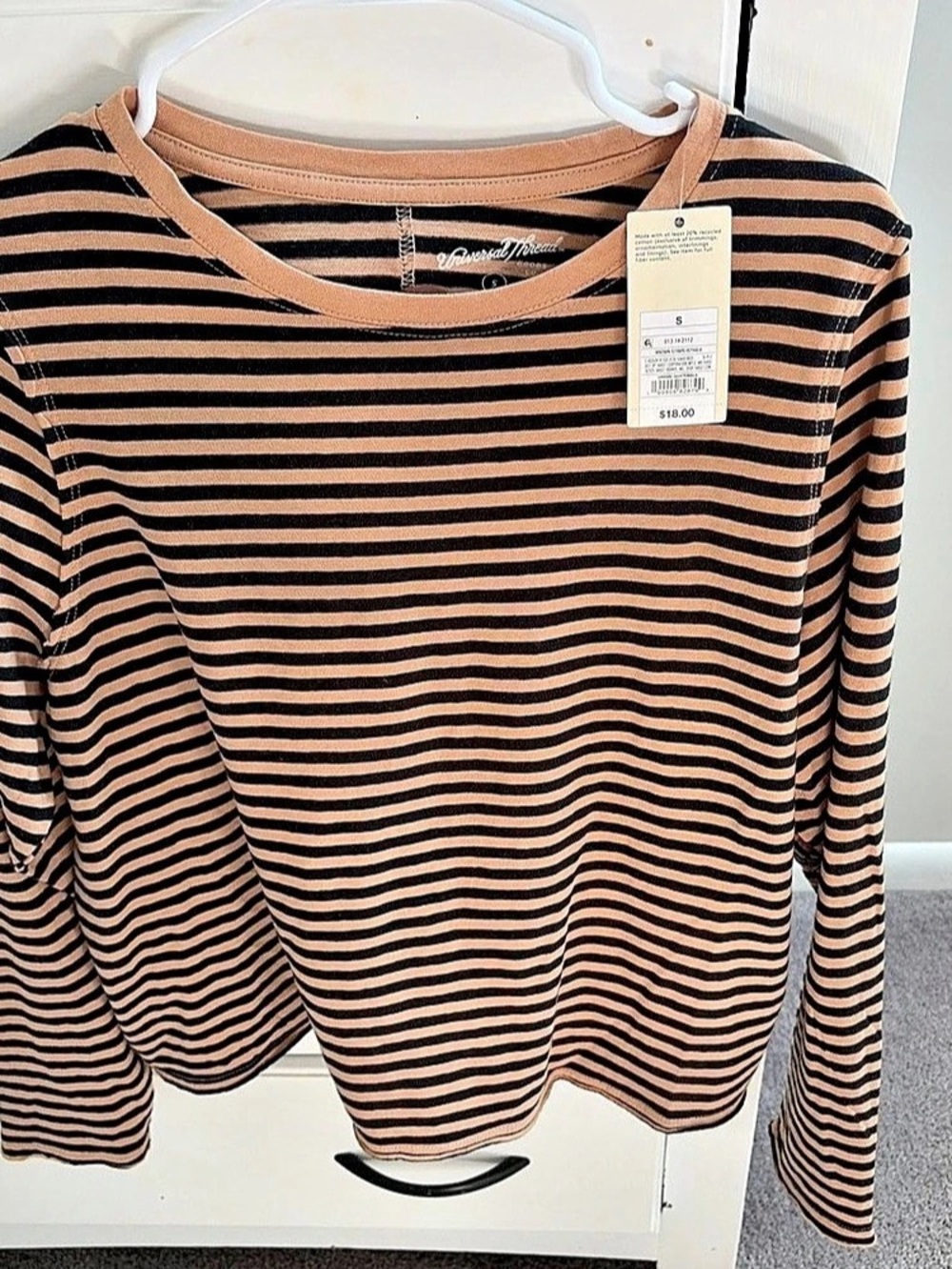 Universal Thread Long-Sleeve Vintage T-Shirt Brown & Black Small NWT